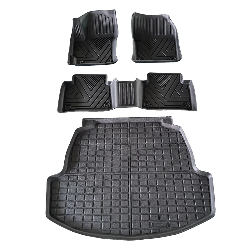All Weather 3D TPE Car Floor Liners Right-Hand Drive for Toyota Corolla Carpet Mats Including Trunk Mat Car Foot Mats