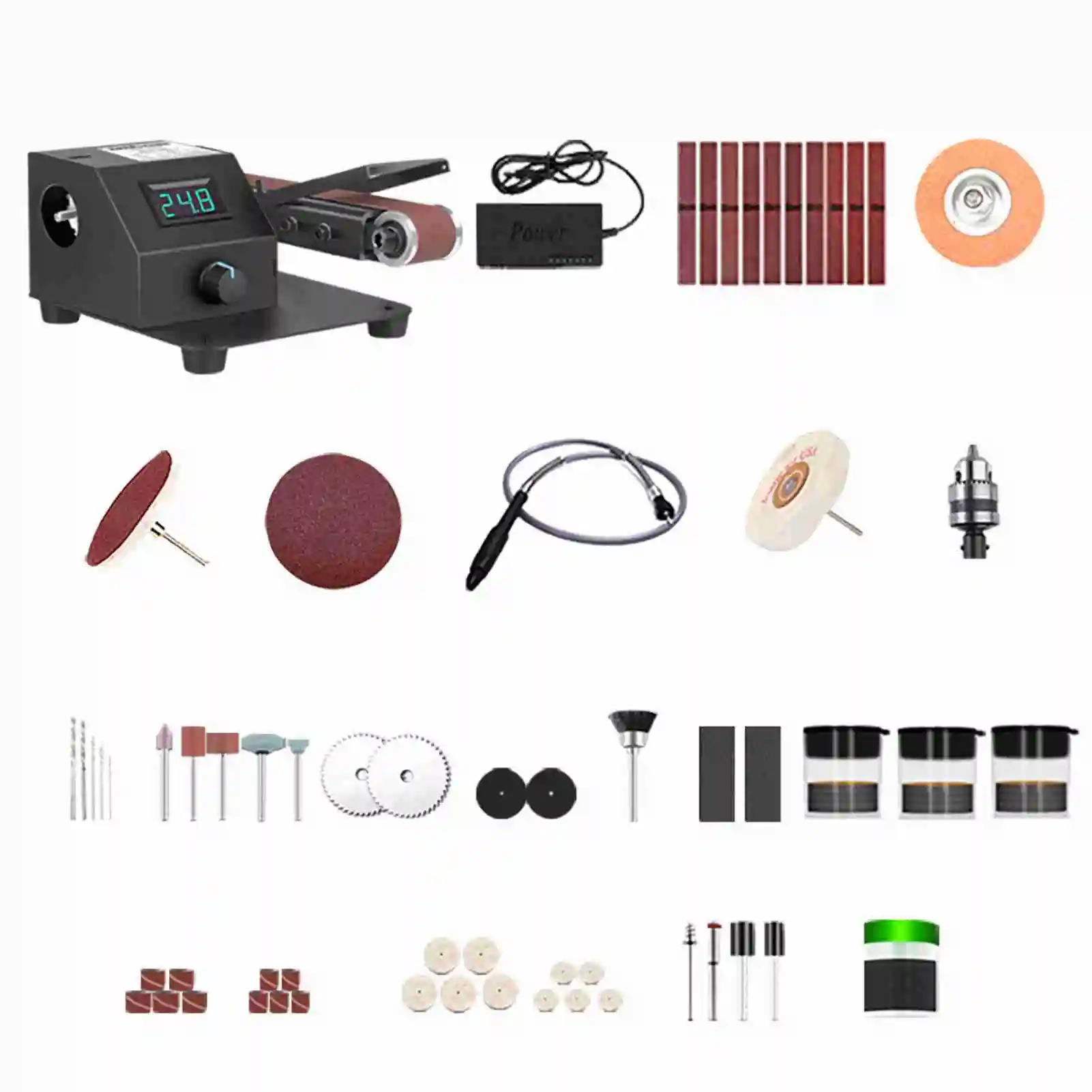 350W Vertical & Horizontal Mini Belt Sander Electric Sanding Polishing Grinding Machine Grinding Sander Grinder Small Sand-belt