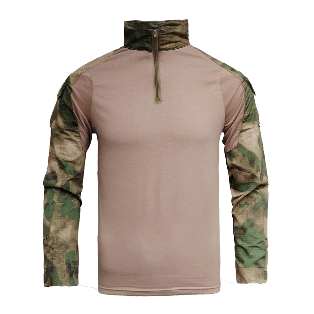Tactical Combat Shirt Men Black Shirt US Clothing Tatico Tops CPU Multicam Camouflage Shirt Hunting Fishing Clothes Mens