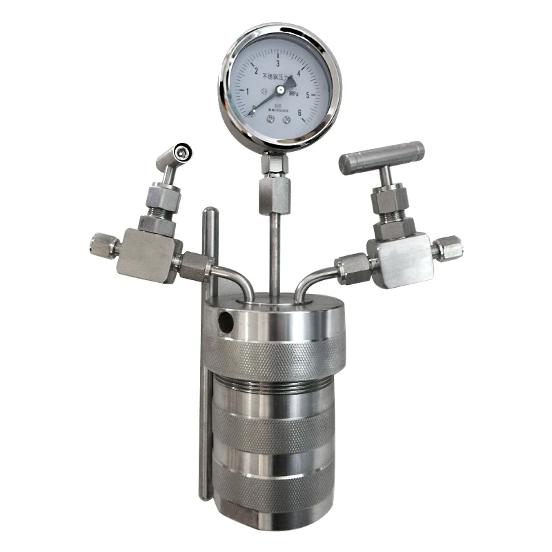 The Reactor Of Hydrothermal Synthesis Autoclave Can Connect Hydrogen With PTFE Lining Pressure Gauge, With A Pressure Of 180C