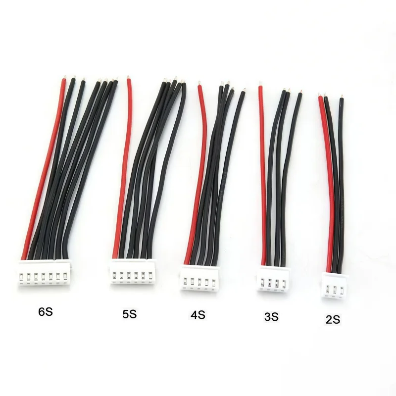 10pcs/lot 1S 2S 3S 4S 5S 6S 7S 8S Lipo Battery Balance Charger Cable IMAX B6 Connector Plug Wire 10 15 20 30cm Single head wire