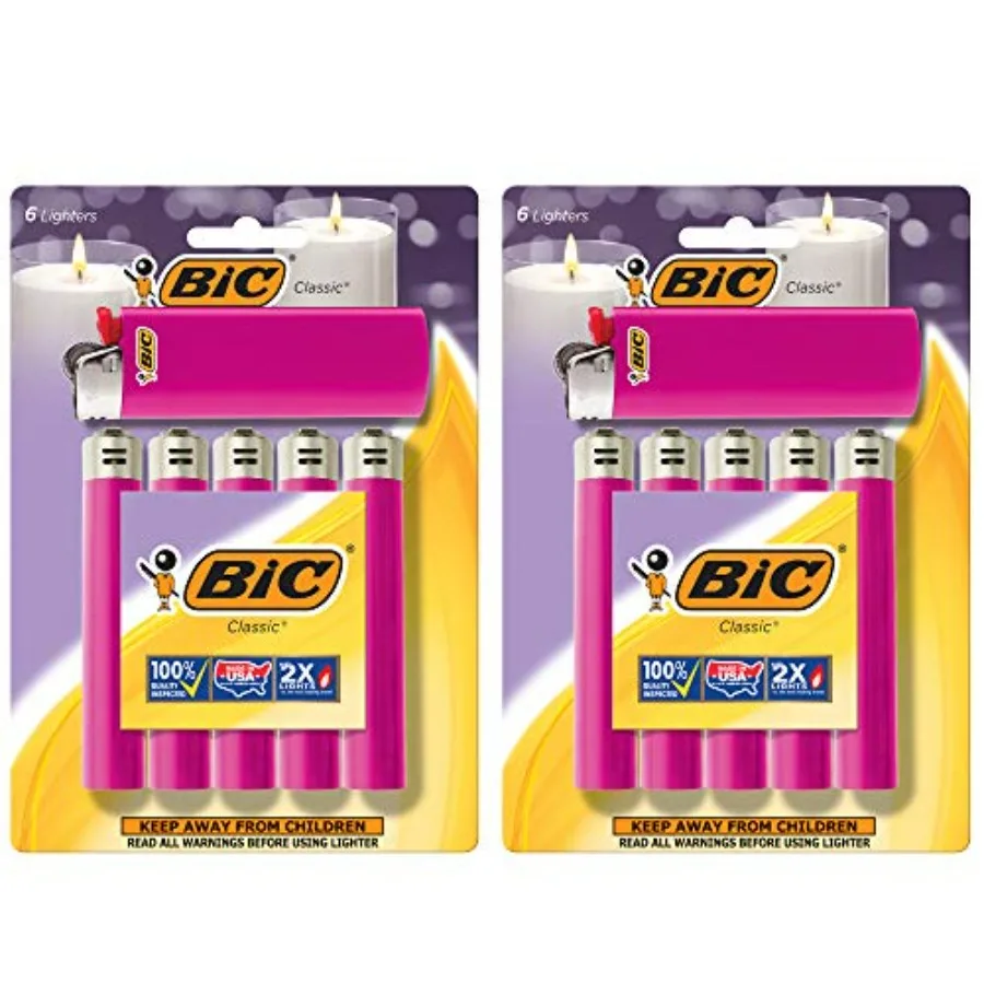 

Maxi Pocket Lighters, Reliable and Long-Lasting, Assorted Colors, 12-Pack