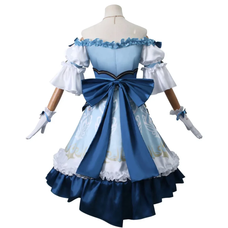 Nicou-cosplay traje genshin impacto, estilo lolita, cor azul, uso diário, para festa de carnaval, novo