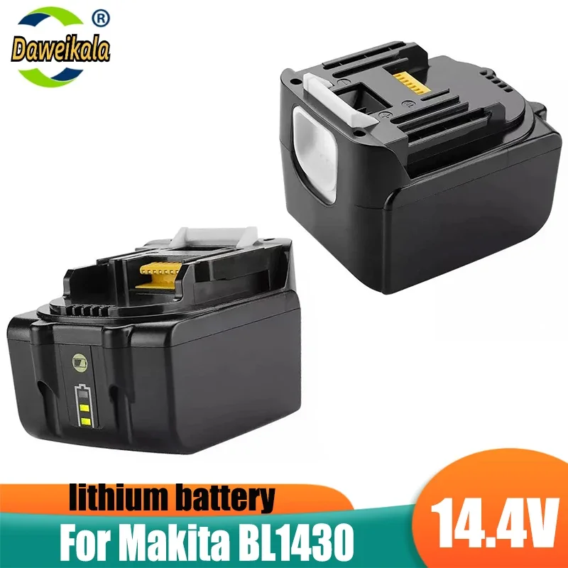 BL1440 BL1430 14.4V 6000mAh Lithium Cordless Power Tools Rechargeable Battery for Makita BL1415 BL1460 194559-8 BDF343 TD130D