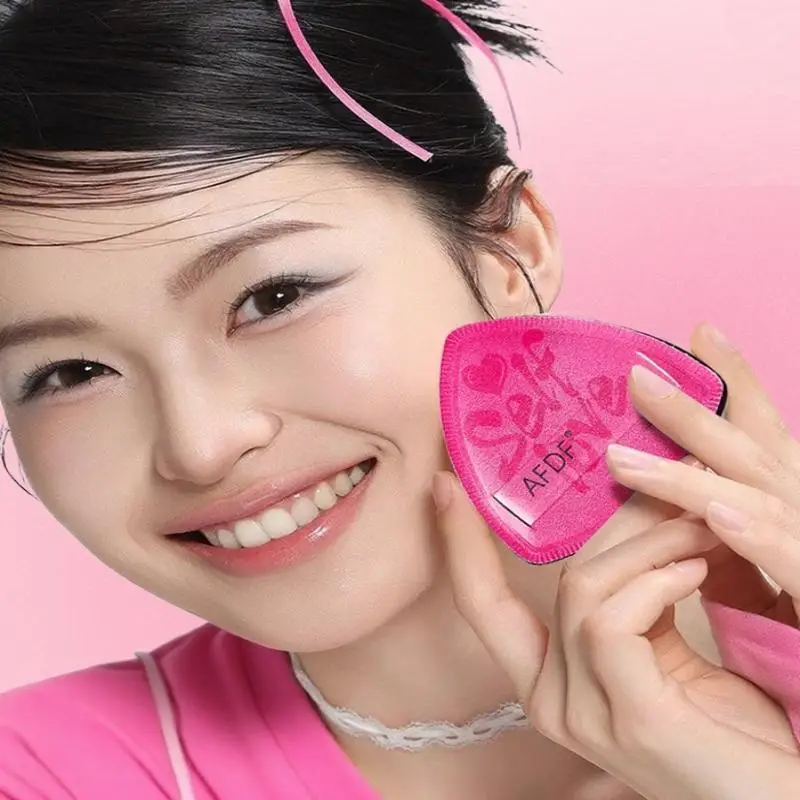 Miękka, przyjazna dla skóry, dwufunkcyjna, trójkątna gąbka do makijażu z poduszką powietrzną, zestaw narzędzi do makijażu, kompaktowa gąbka do makijażu.