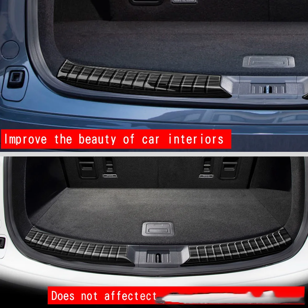 RHD LHD For Mazda CX9 CX-9 2022 2023 Black Brush Car Accessories Inner Rear Bumper Cover Trim Pedal Protector Car Cover Styling