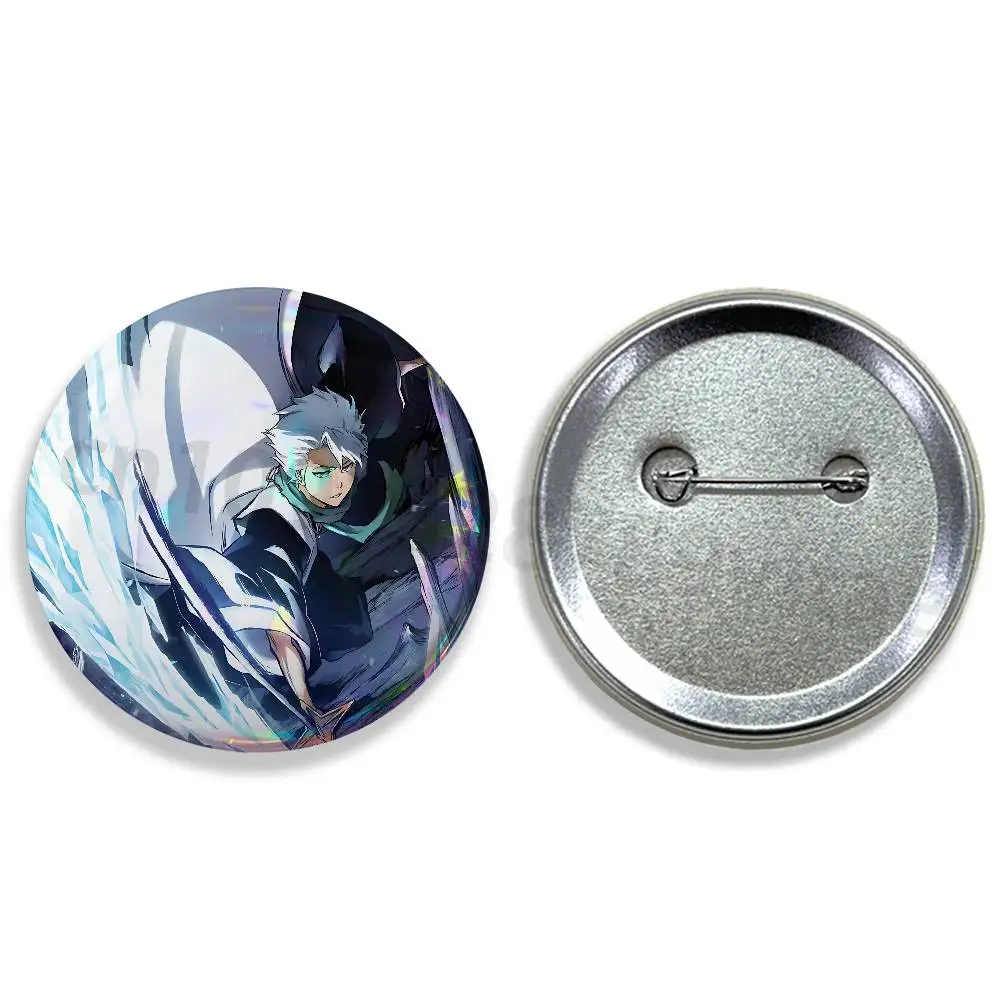 T-Toshiro Hitsugaya Tinplate Enamel Pins Creativity Printed Pictures Text Metal Lapel Badges Brooches