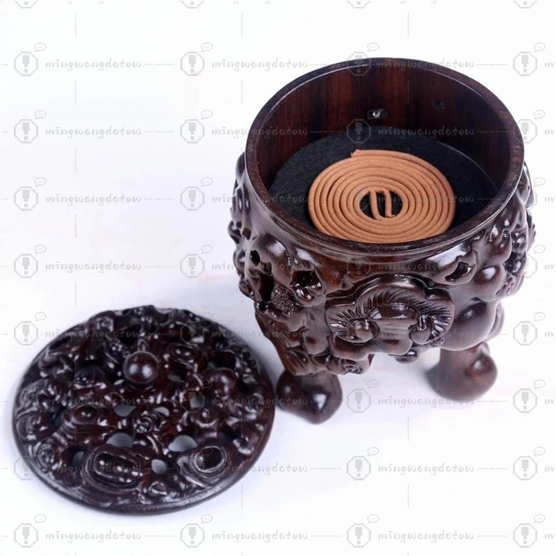 

High Foot Incense Burner, Ganoderma Carving, Tea Ceremony & Home Decor, Craft Gift