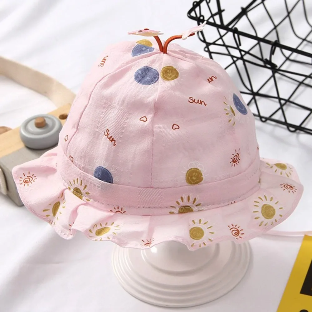 Anti-UV Multiple Colors Fisherman Hat Cartoon Rabbit Cotton Children's Cap Sun Protection Cap Girls