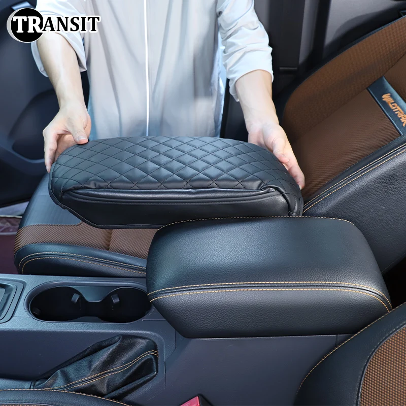 Car Armrest Box Pad with Storage Bag For Ford Ranger Wildtrak T9 Rapotr 2015-2024 Center Protect Cushion