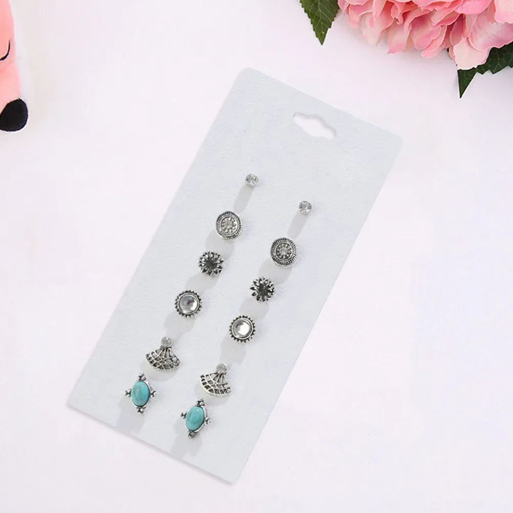 6Pairs Vintage Ear Studs Set Long-Lasting Lightweight Ear Jewelry Original Design Perfect Gift for Girlfriends Wives