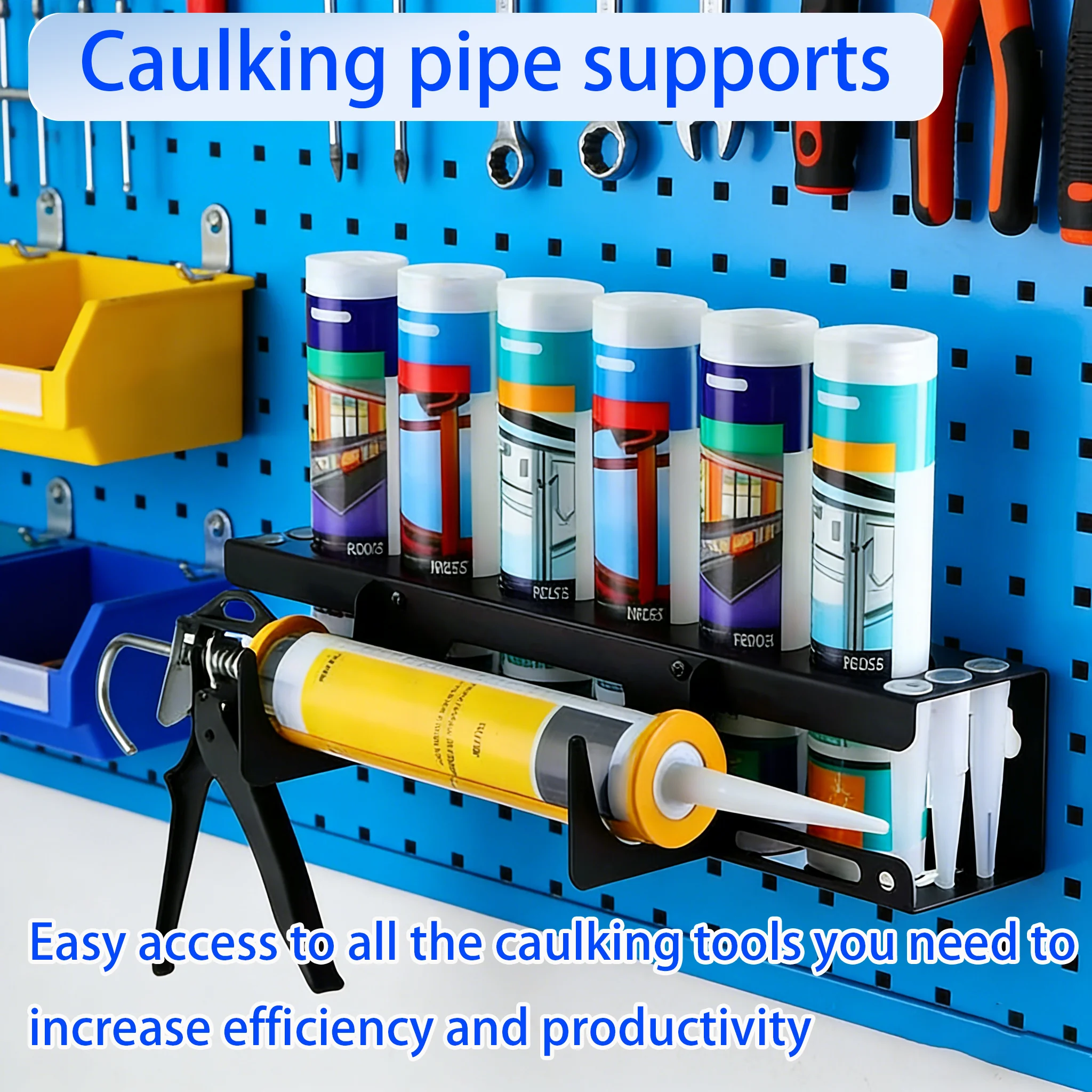 

Новый держатель трубки для герметика, металлическая стойка для трубок для смазки, настенный органайзер для герметика, стойка для ручной герметизации, органайзер для инструментов для герметика