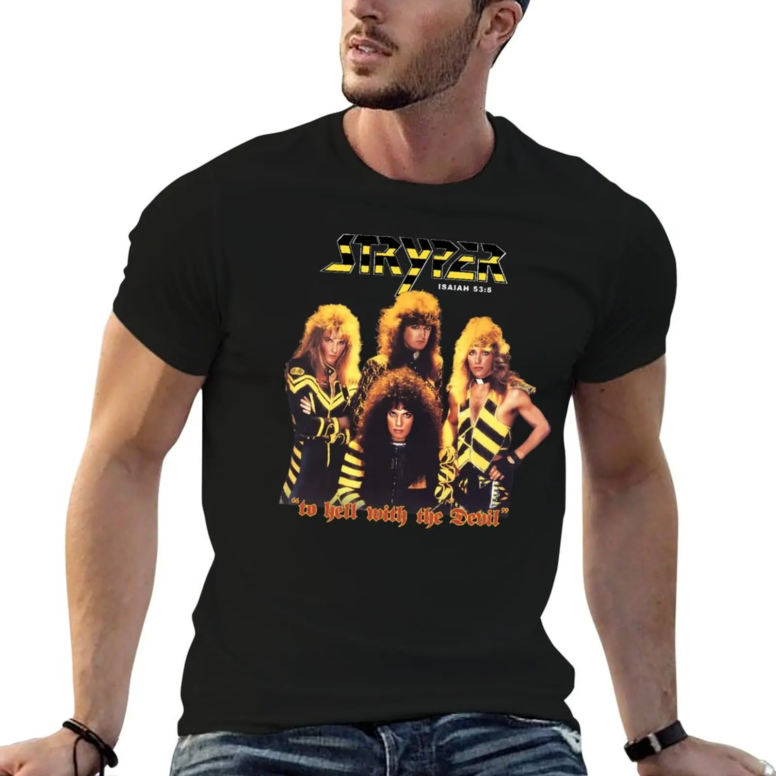 

Stryper: To Hell With The Devil T-Shirt essential t shirt cotton t shirts man 100% t shirt for man T-Shirt