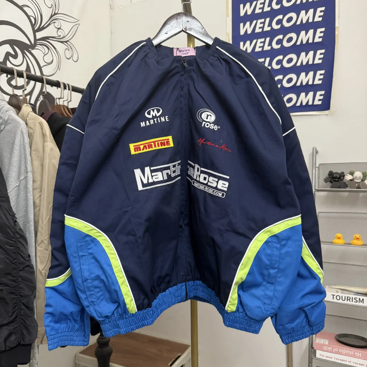 

e Rose Retro Racing Jaet Color Blo Loose Casual ex ort Sve Long Sve round Ne Vintage Sle Jaet