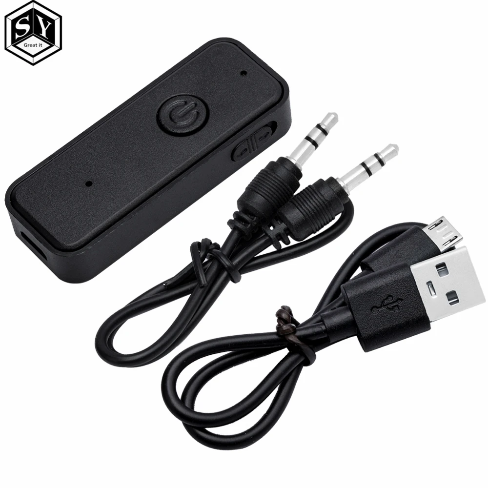 ZY Wireless Bluetooth 5.0 Dual-Mode Transceiver - 3.5mm AUX Audio Adapter for Car, TV, Soundbars & Headphones