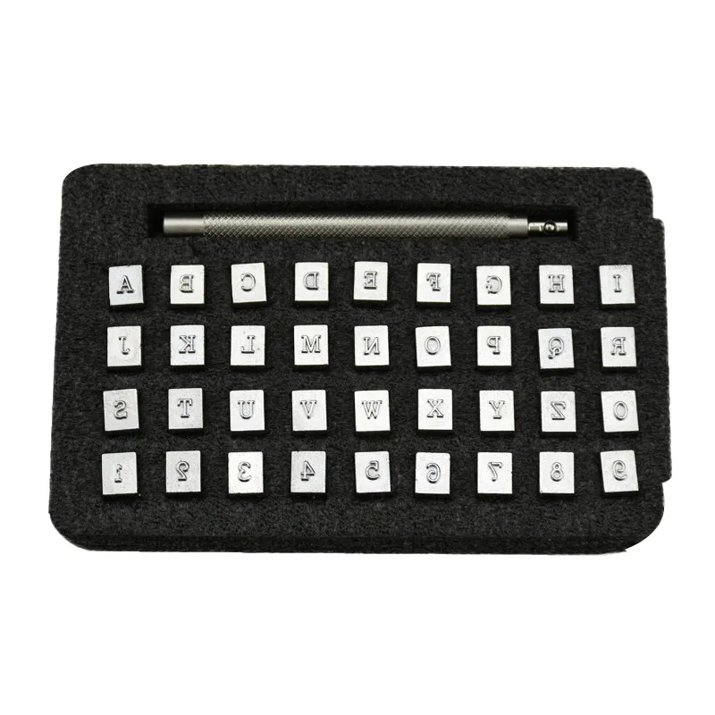Leather Letter Punch, Digital Seal Printing Tool Set, Leather Engraving Handmade Leather Goods DIY