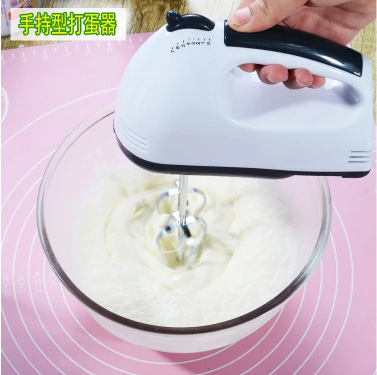 

Electric handheld egg beater mini mixer with 7 speed settings dough blender