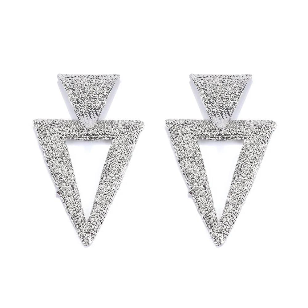 Simple trend geometric earrings, personalized triangular stud earrings jewelry