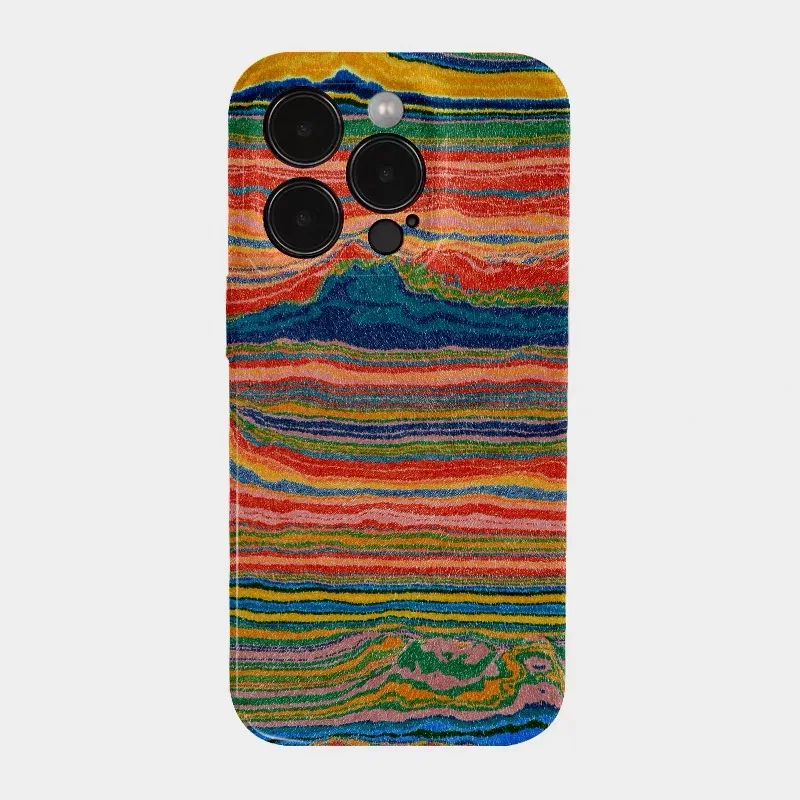 

Ins Korean Colorful Lines Meridian Case for IPHONE 17 16ProMax 15 14 13 12 11 PRO Acrylic TPU Two in One Magnetic Phone Cases