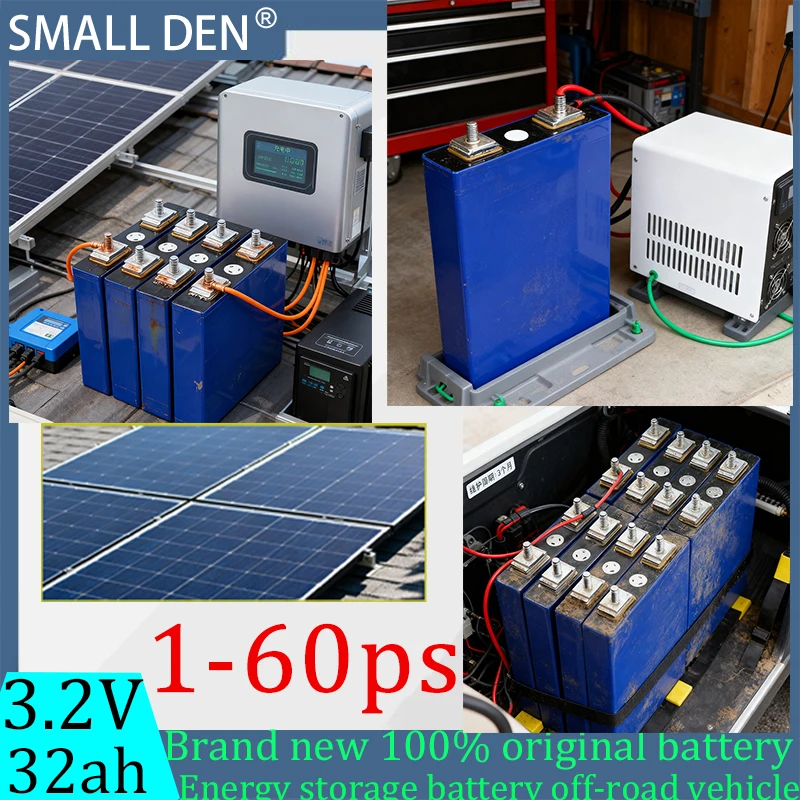 

1-60 3.2V 32Ah lithium iron phosphate battery suitable for 4S 8S 12V 24V 48V motorcycle car solar motor modification studs