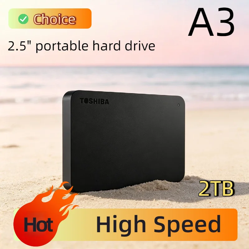 OEM Toshiba For A3 Expansion 500GB 1TB 2TB USB3.0 External 2.5 Inch Portable Hard Disk Drive Box Storage Compact Max