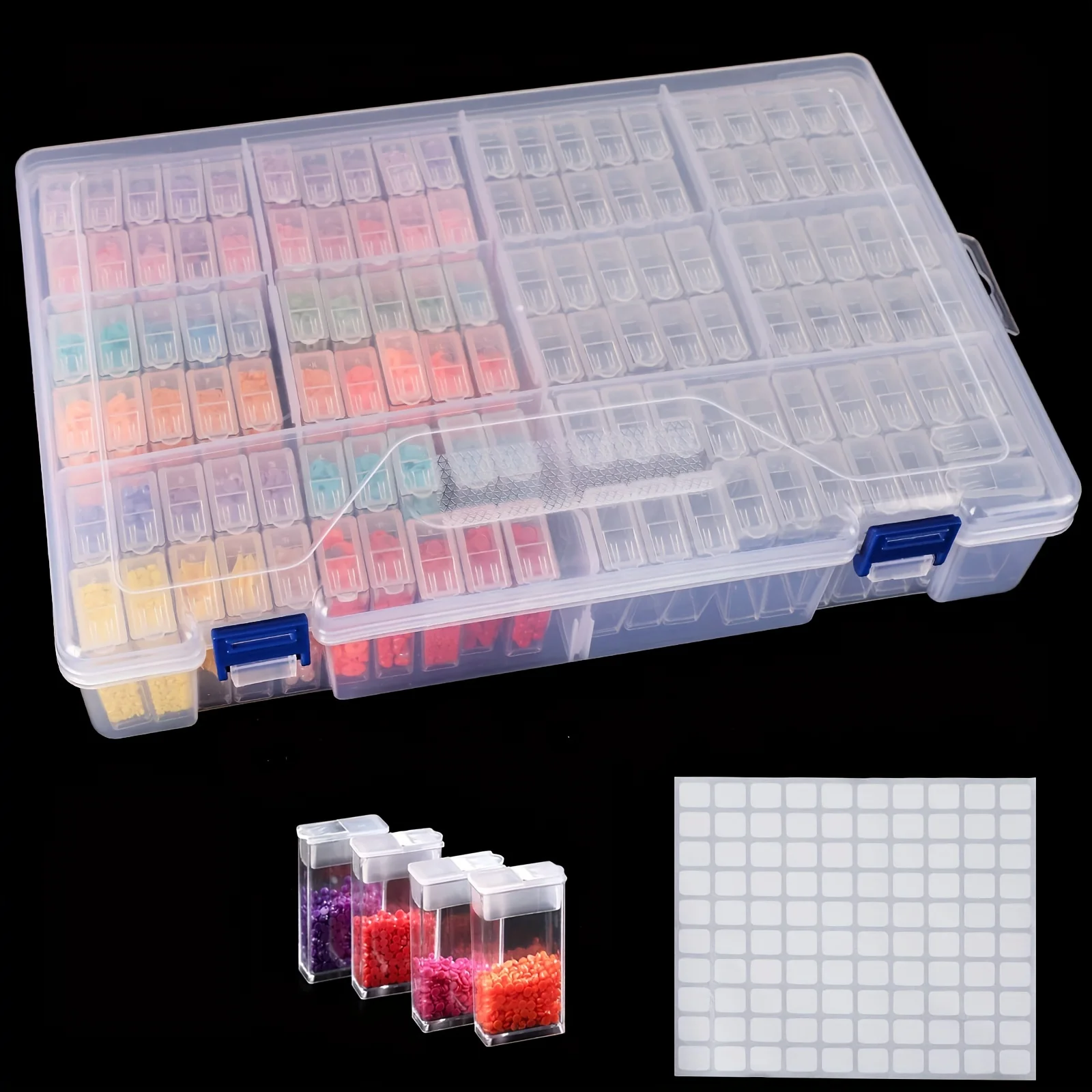 1Pcs124 Grid 5D Diamond Painting Storage Box Diamond Embroidery Tool Accessories Storage Box