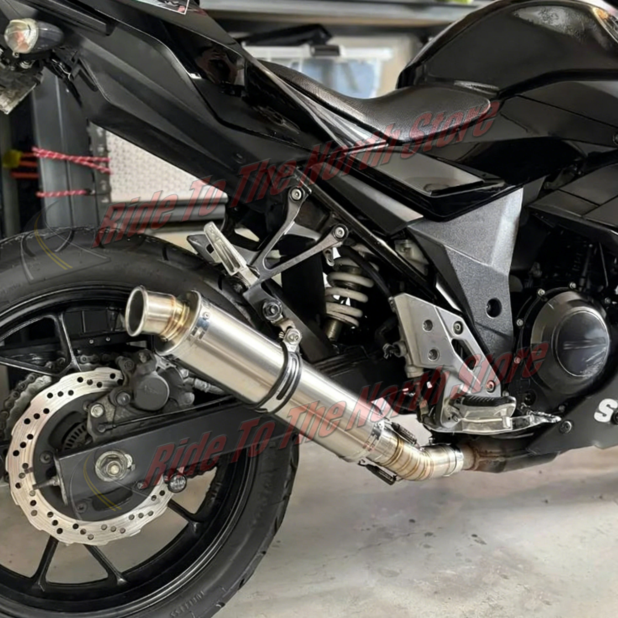 51mm Universal Interface Carbon/Stainless Yoshi Motorbike Exhaust Muffler Pipe for  Kawasaki Yamaha Honda Suzuki Bmw CFmoto ETC view 5