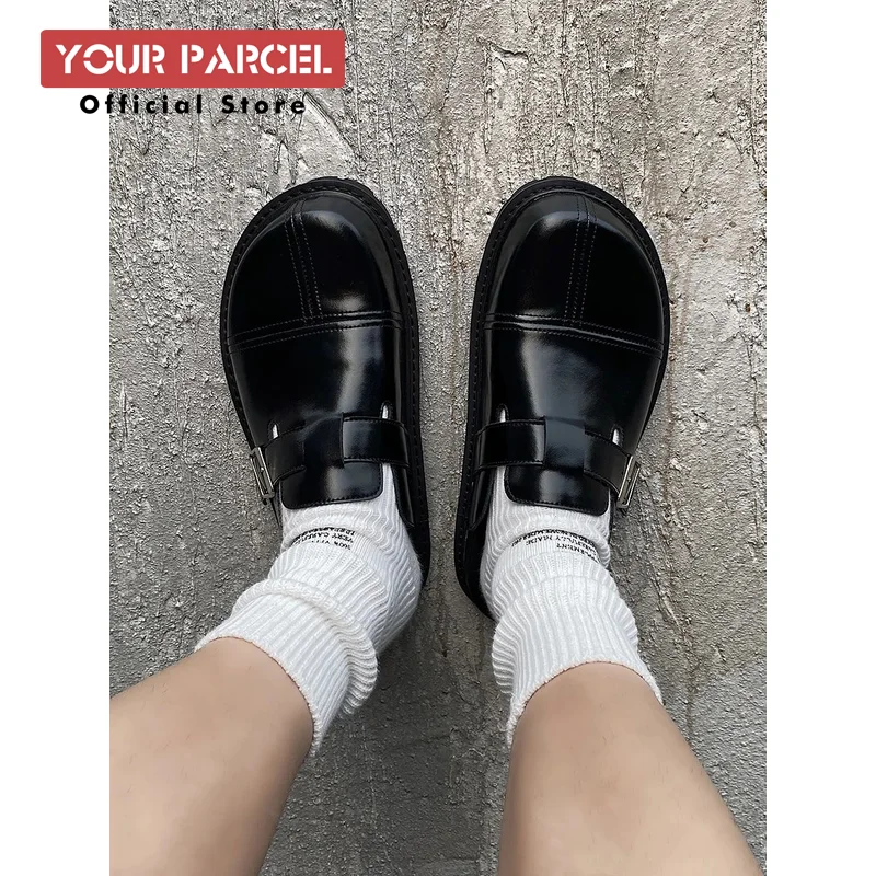 YOUR PARCEL oryginalne buty dla ptaków męskie kapcie zewnętrzne skórzane niszowe Split Design letnie oddychające buty Muller