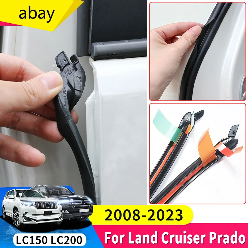 For Toyota Land Cruiser Prado 150 200 Weatherstrip Rubber Sealing B Pillar Noise Windproof  LC150 LC200 Exterior Accessories