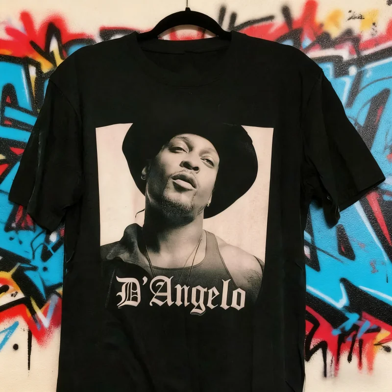 

Лето 2022, хип-хоп, комфортные цвета, D'Angelo, рэпер, чистый хлопок, принт, уличная мода, модная повседневная дышащая футболка y2k