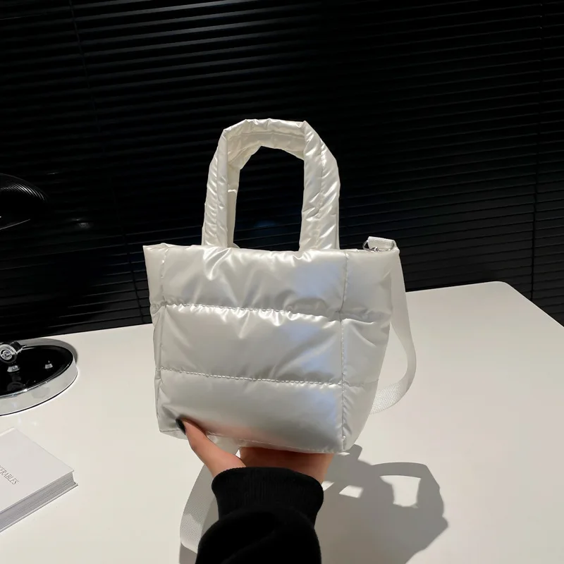 حقائب سترة قطنية لطيفة متعددة الاستخدامات حقائب كروس للنساء حقيبة كتف صغيرة مربعة الشكل محفظة وحقيبة يد حقيبة مصممة كيس #3