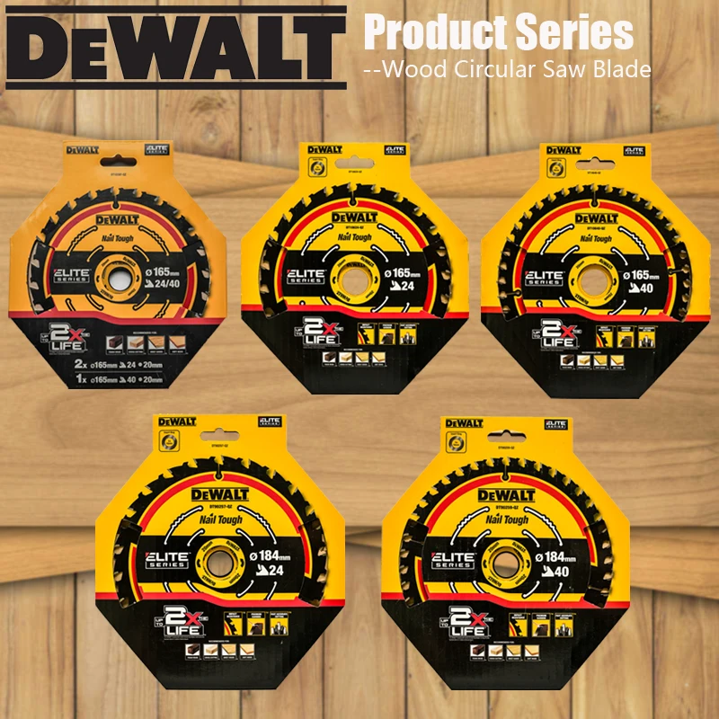 

DEWALT Полотно для циркулярной пилы по дереву, твердый сплав 165/184 мм, 24/40 зуб. DT10397 DT10624 DT10640 DT90257 DT90259, насадки для инструментов