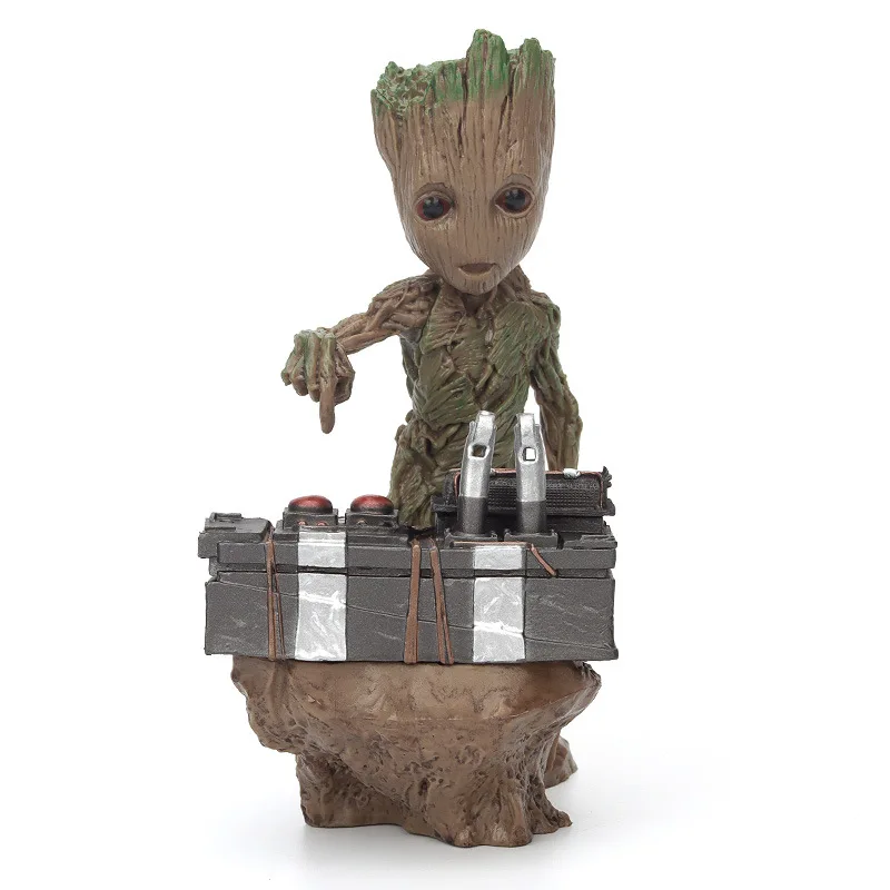 Bomb Resin Baby Tree Guardians 2 Groot Gk Statue Action Figurine Desk Collectible Anime Model Toys Figures Gift