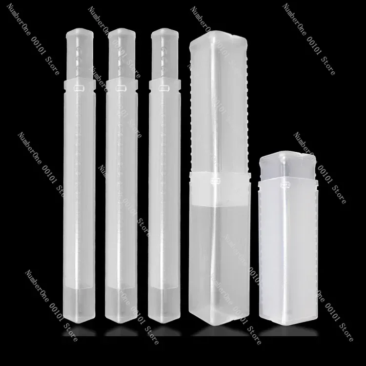 12 / 16 / 20 / 24mm Plastic Square Telescopic Packing Tube Square Telescopic Pack Tube For CNC End Mill Tool Packing