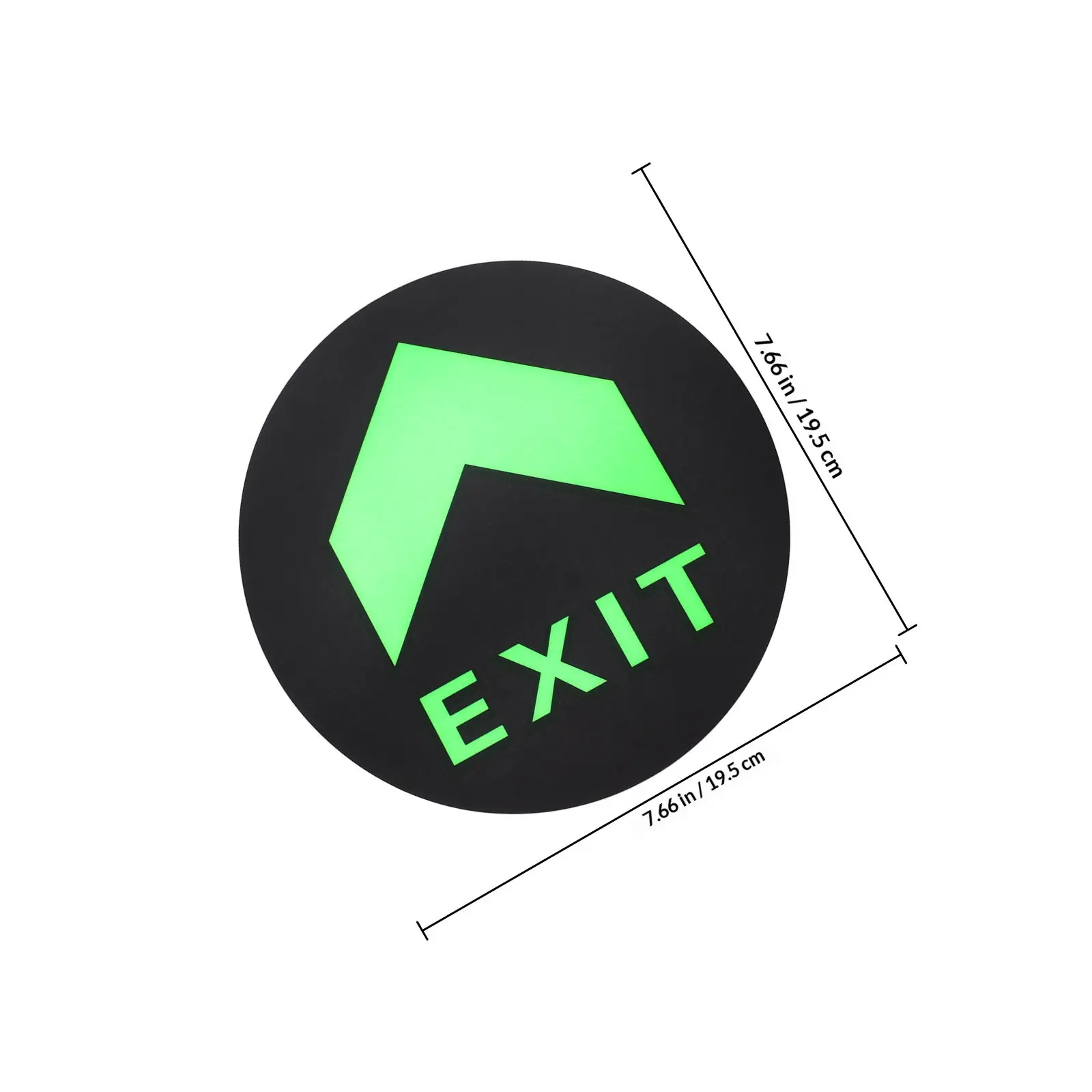 5Pcs Glow in The Dark Exit Sign Stickers Floor Safety Indicator for Emergency Evacuation Shopping Mall Office Warehouse