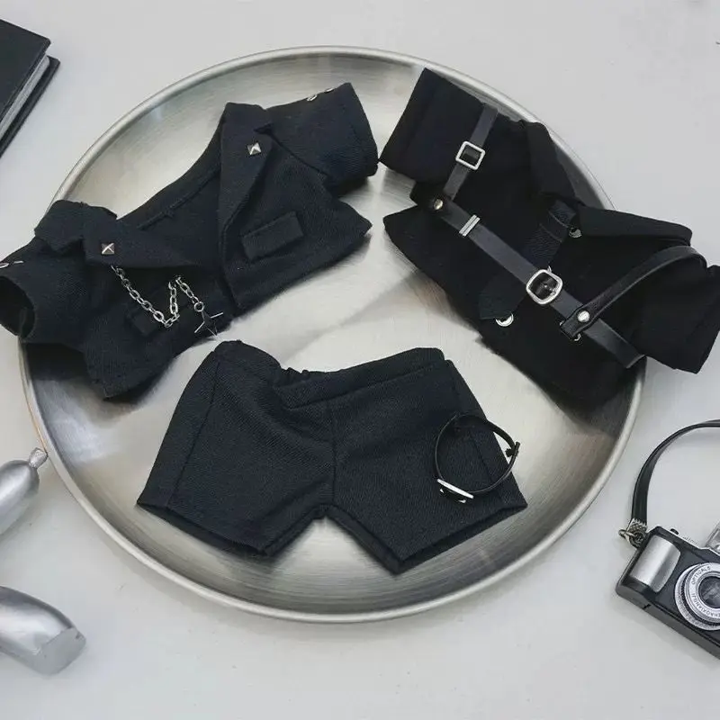 

20 cm cotton doll dress, cool and stylish elite agent suit, no attribute doll dress set, doll dress replacement set