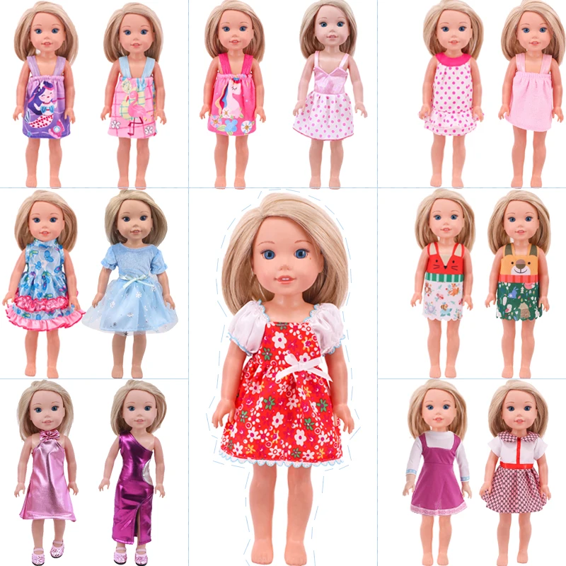 Doll Dress New Fashion Popular Elements For 14.5 Inch Wellie Wisher & 32-34 Cm Paola Reina,Doll Clothes Accessories,Girl's Gifts