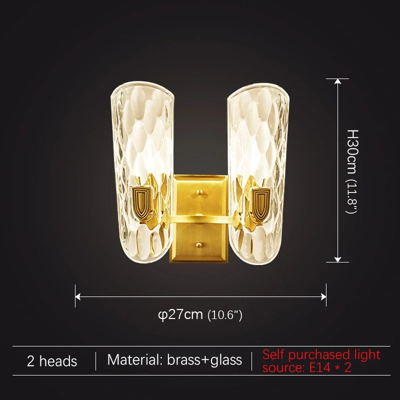 SOFITY  Contemporary Brass  Wall Lamp Indoor Living Room Bedroom Bedside Lamp Retro Hotel Corridor Hallway Wall Lamp