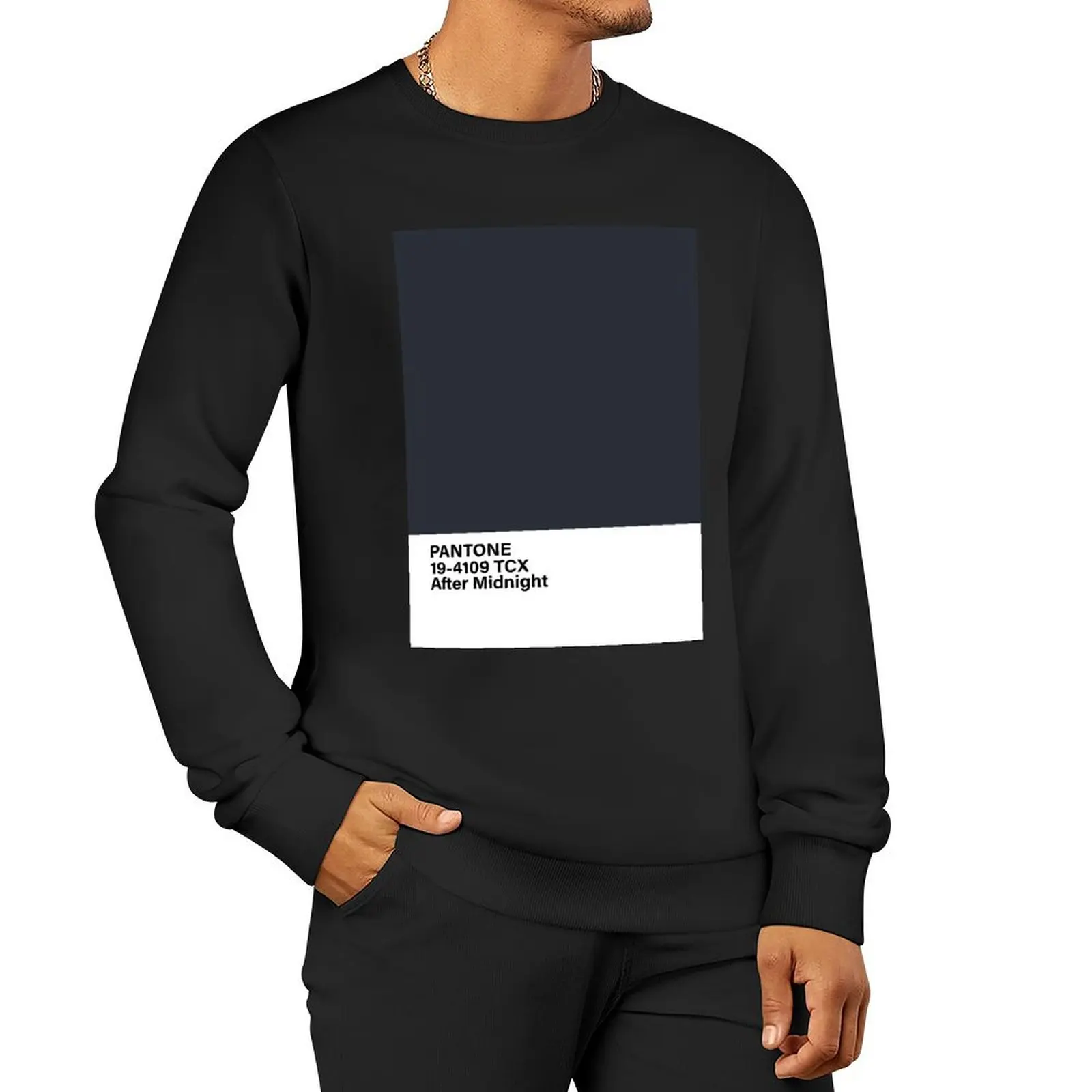 pantone 19 4109 tcx after midnight Pullover Hoodie men wear mens designer clothes aesthetic sweatshirts