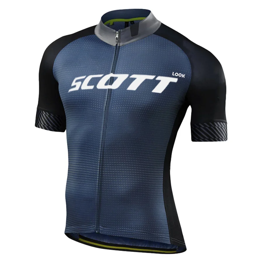 New SCOTT LOOK Cycling Jersey Colour Cycling Racing Tops Short Sleeve Bike Jersey Road Cycling Shirts Summer Bicycle Jerseys