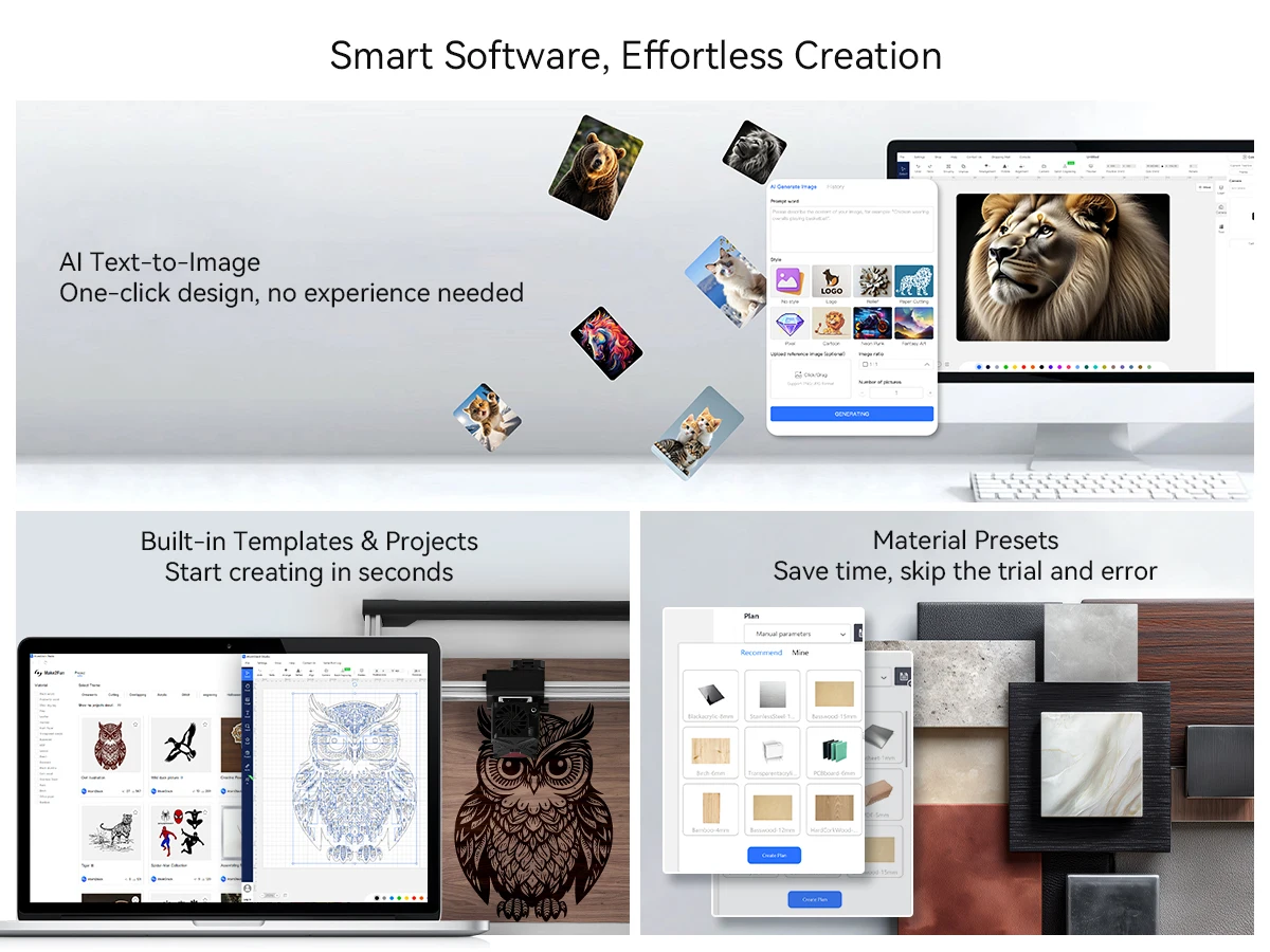 ATOMSTACK SWIFT 12W 7W Incisore laser portatile Diodo Taglio laser Incisione Tag per cani Macchina Incisione Logo Legno Metallo 300 × 300mm mr20