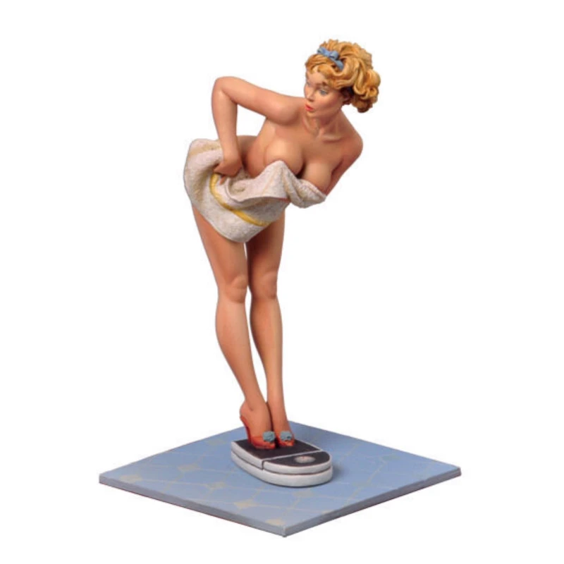 1/22 80mm Resin Model Sexy Girl Weighing Weight Self-Assembly (Not Colored) Free Shipping