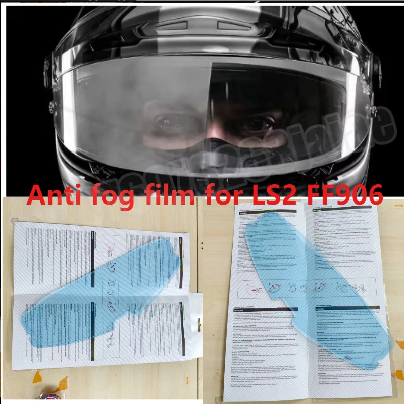 

1-2Pcs ff906 Anti fog film for LS2 FF906 Advant Flip Up Full Face Helmets Helmet Visor inserts Clear Anti-fog Patch