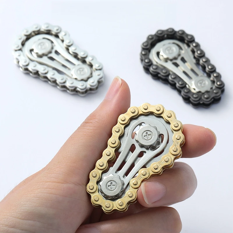 Metallo Dito Decompressione Giroscopio Pignone Volano Meccanico Anti-Stress Ansia Catena Della Bicicletta Spinner EDC Giocattolo Per Bambini Regalo
