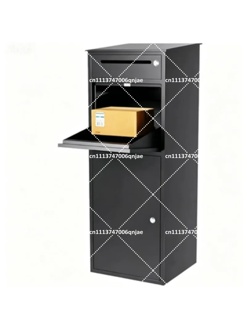 Outdoor Parcel Delivery Box for Porch, 96x42x30cm Large Lockable Package Cabinet for Home
