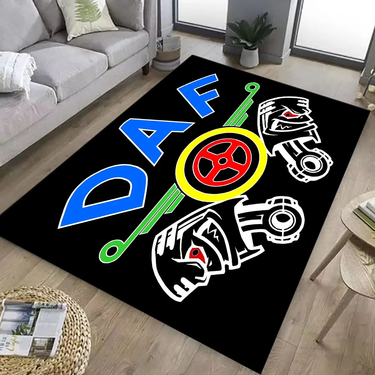 D-DAFs Top Truck printed Carpet Non-slip Multi Function carpet Living Room Rugs Entrance Floor mat Kitchen Hallway Home Decor