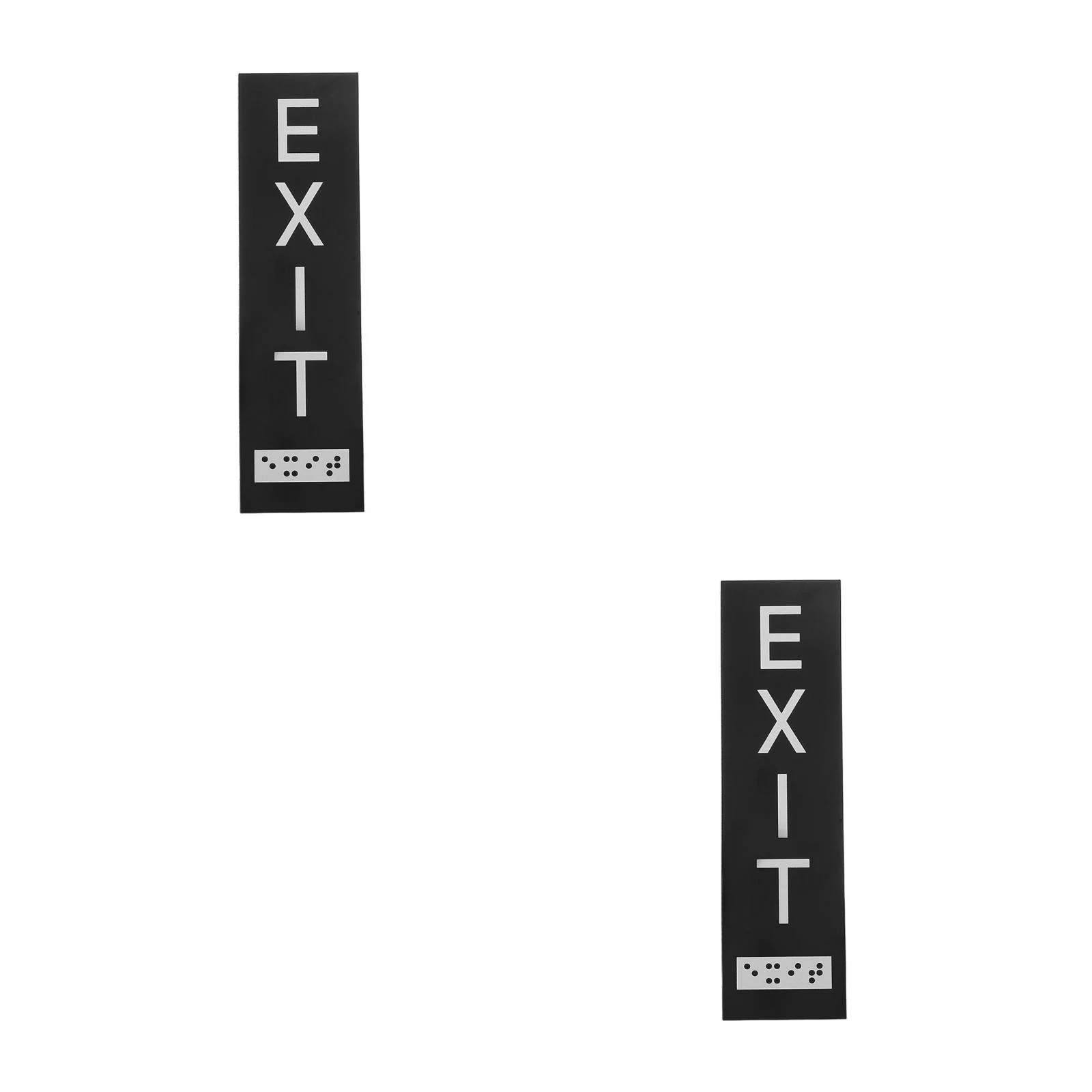 

2pcs Acrylic Adhesive Exit Sign Sleek Design Clear Visibility Easy Installation Material Safety Vertical