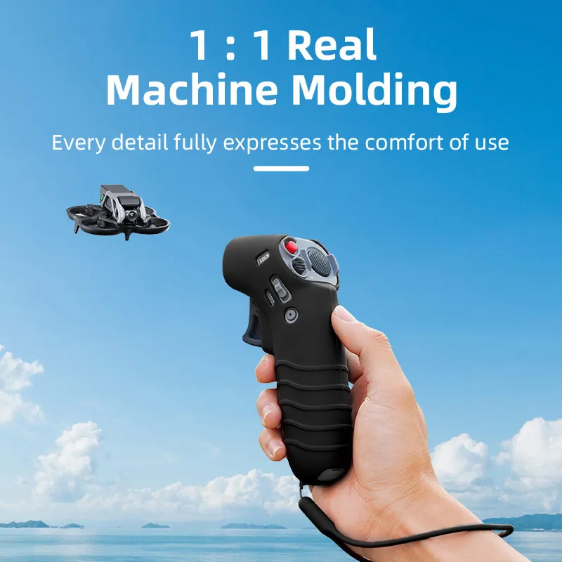 Capa de silicone para dji avata/fpv controlador de combinação alça de pescoço caso protetor da pele anti-perdido colhedor proteção luva acessório