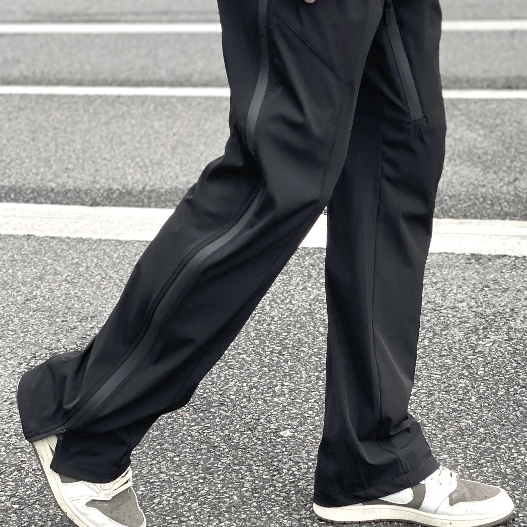 

VIBE Original Zipper Pants Men's Summer Thin Casual Outdoor Flared Functionali Fce High-End Sensation Straight Leg Trousers