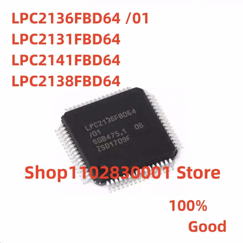 5PCS  LPC2136FBD64/01  LPC 2132 2138  2131  2141FBD64  100% Good   In Stock